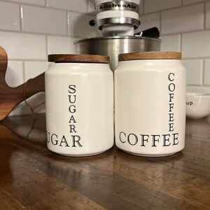 Coffee and sugar canisters